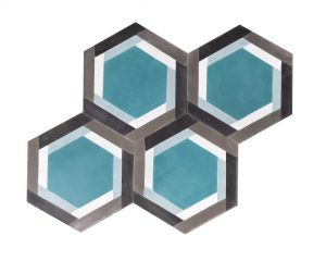 carreau de ciment hexagonal