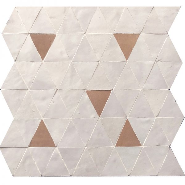 zellige triangle blanc