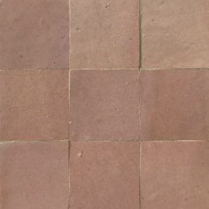 Zellige 10 x 10 cm Rose Poudré TC57 Ateliers Zelij