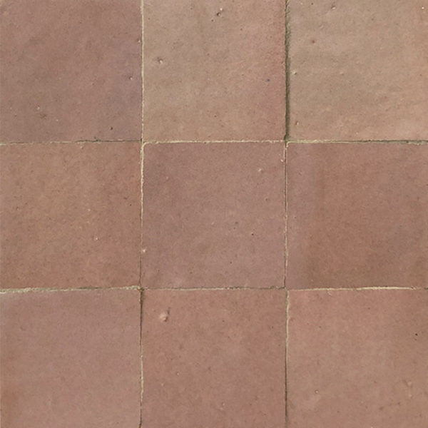 Zellige 10 x 10 cm Rose Poudré TC57 Ateliers Zelij