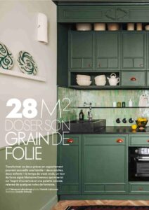 Crédence zellige vert cuisine Marianne Eennou