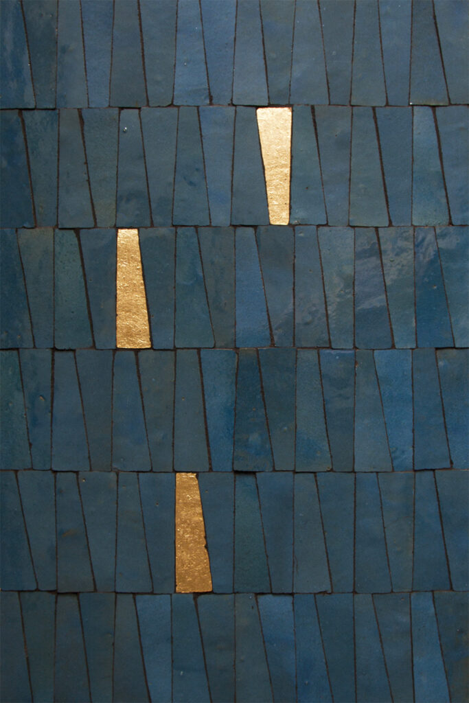 Ateliers Zelij Zelige Iconic Trapeze TRC9 contemporary zellige maroc artisan handmade green tile morocco