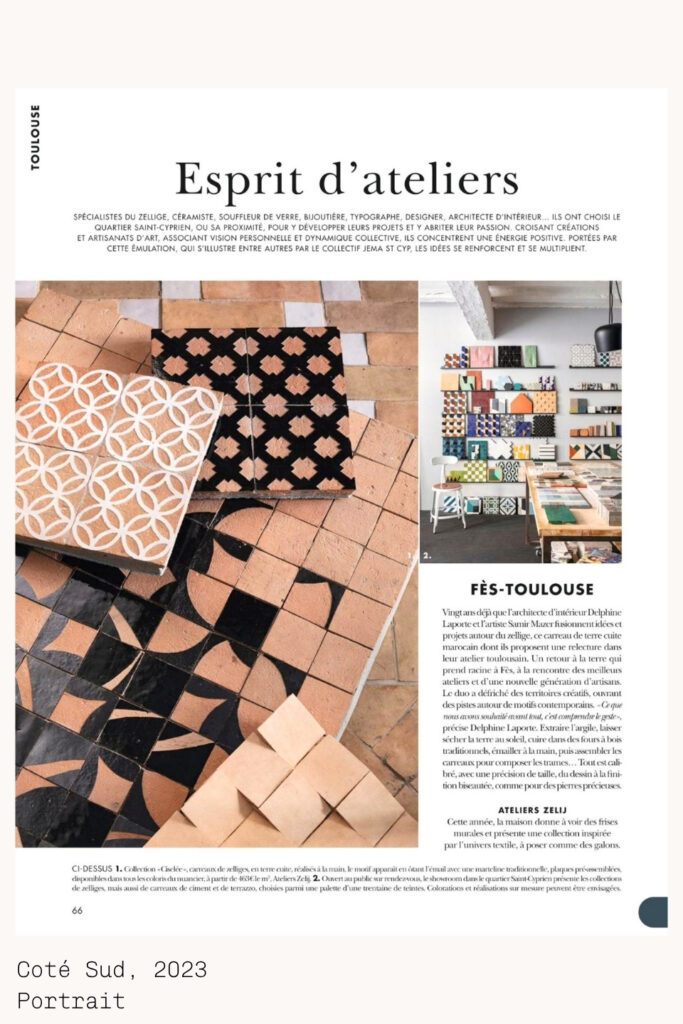 esprit d'ateliers fes toulouse cote sud ateliers zelij zelige zellige magazine