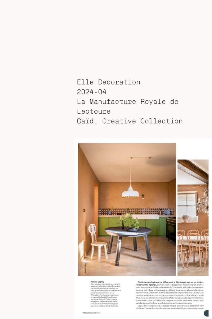 elle decoration magazine caid creative collection la manufacture royale de lectoure cuisine kitchen backsplash surface